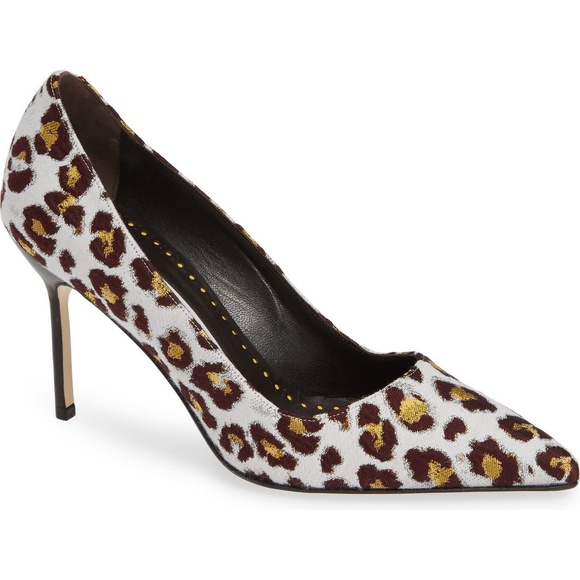 NEW MANOLO BLAHNIK  BB Leopard Pump - Picture 1 of 9